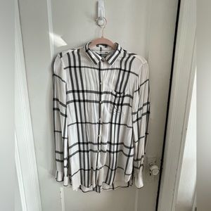 White Plaid Old Navy Button-Up